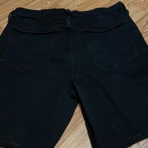 Black Ripped Jean shorts